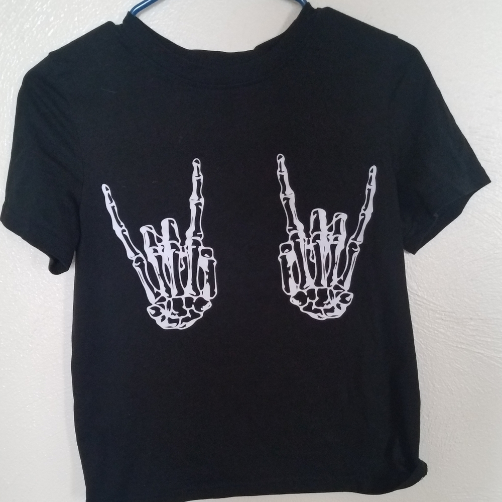 SHEIN Skull Print T-shirt, S